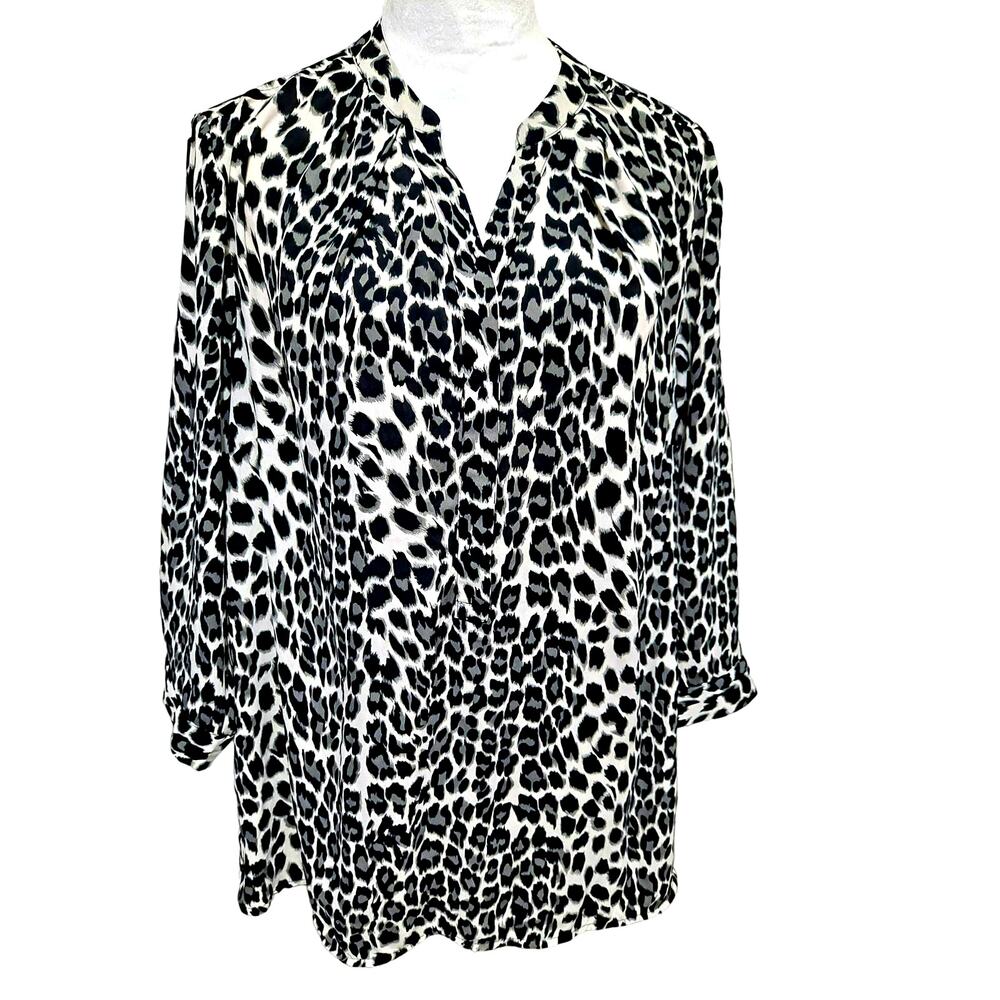 Cynthia Rowley Grey and Black Cheetah Sz 1X